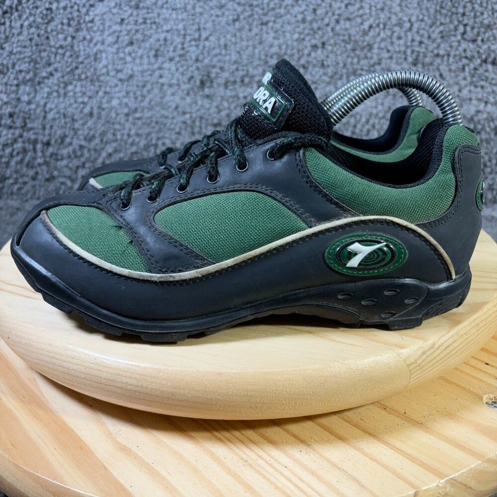 Diadora Cycling Shoes Mens Size 6.5 Green Black Low Top Athletic Sneakers